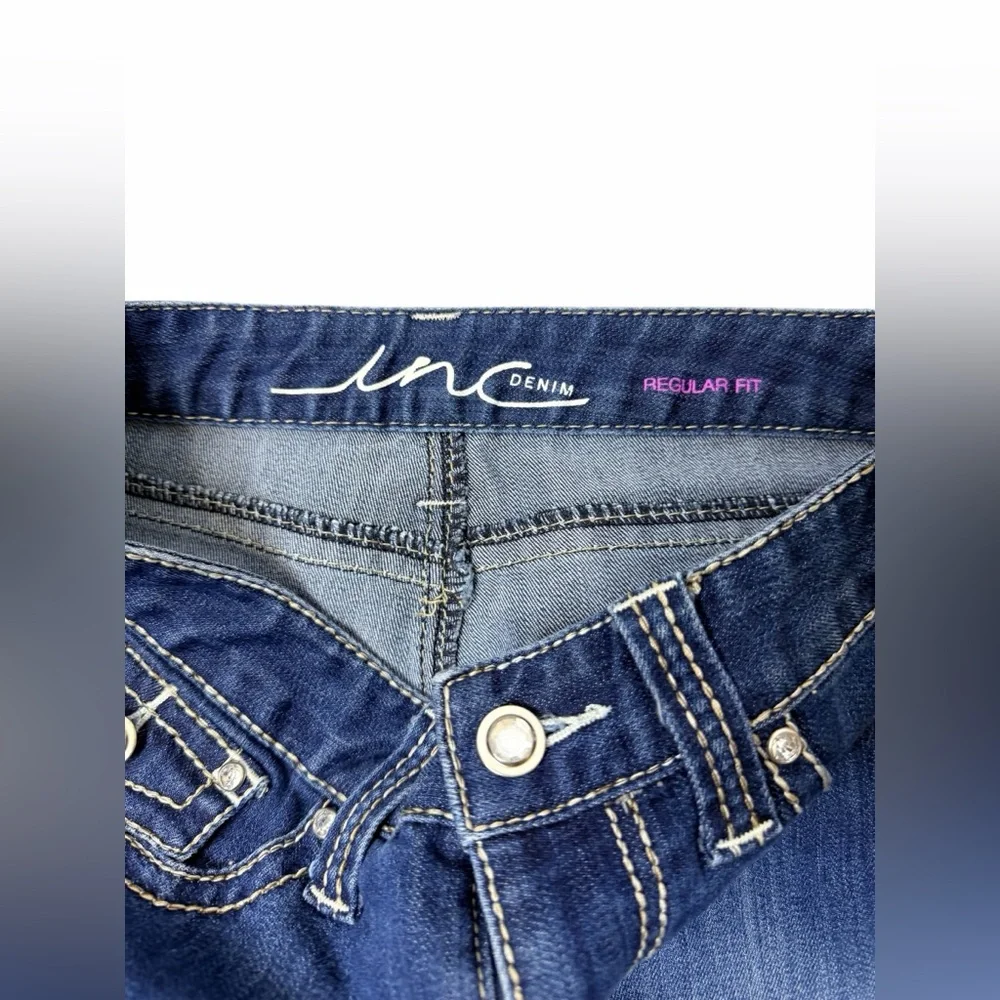 INC Denim Cuffed Capri Jeans - Medium Wash - Size 6